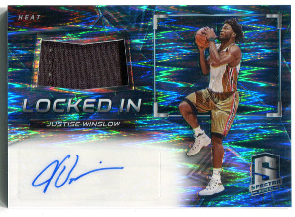 Justise Winslow Autographed 2017 Panini Spectra Jersey Card