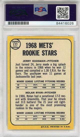 Nolan Ryan "The Ryan Express" Autographed 1968 Rookie Reprint Card (PSA Auto Gem Mint 10)