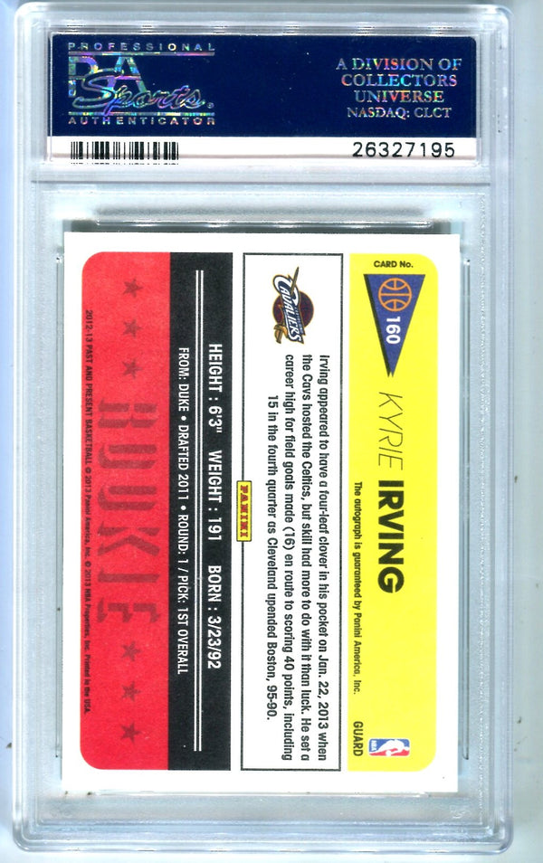 2012 Panini Past & Present #160 Kyrie Irving Autographed Card (PSA) GEM MT 10