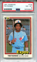 Tim Raines 1981 Donruss #538 PSA NM-MT 8 Card
