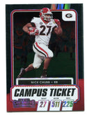 Nick Chubb 2018 Panini Contenders Campus Ticket #52 Card