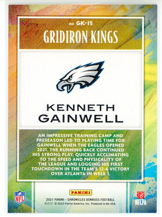 Kenneth Gainwell 2021 Panini Chronicles Donruss Gridiron Kings Rookie Card #GK-15