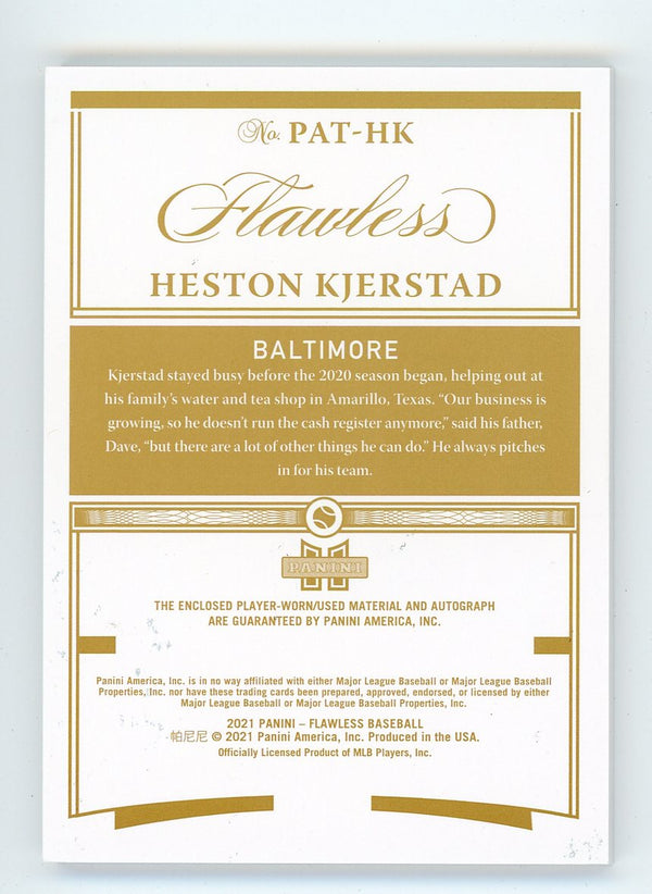 Heston Kjerstad 2021 Panini Flawless #PATHK Autographed Card /15