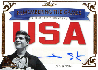 Mark Spitz Autographed Leaf Card