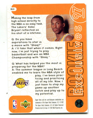 Kobe Bryant 1996 Upper Deck #R10 Card