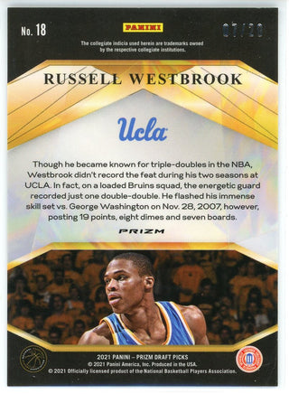 Russell Westbrook 2021 Panini Prizm Draft Picks Brilliance Prizm Card #18