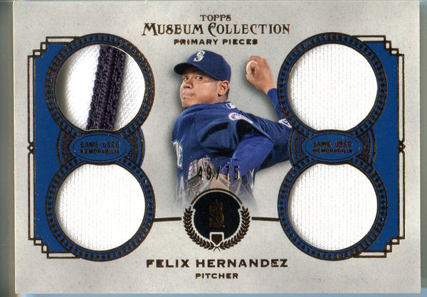 Felix Hernandez 2013 Topps Museum Collection Quad Patch Card #49/75
