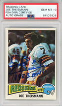 Joe Theismann "1983 MVP" Autographed 1975 Topps Card #416 (PSA Auto 10)