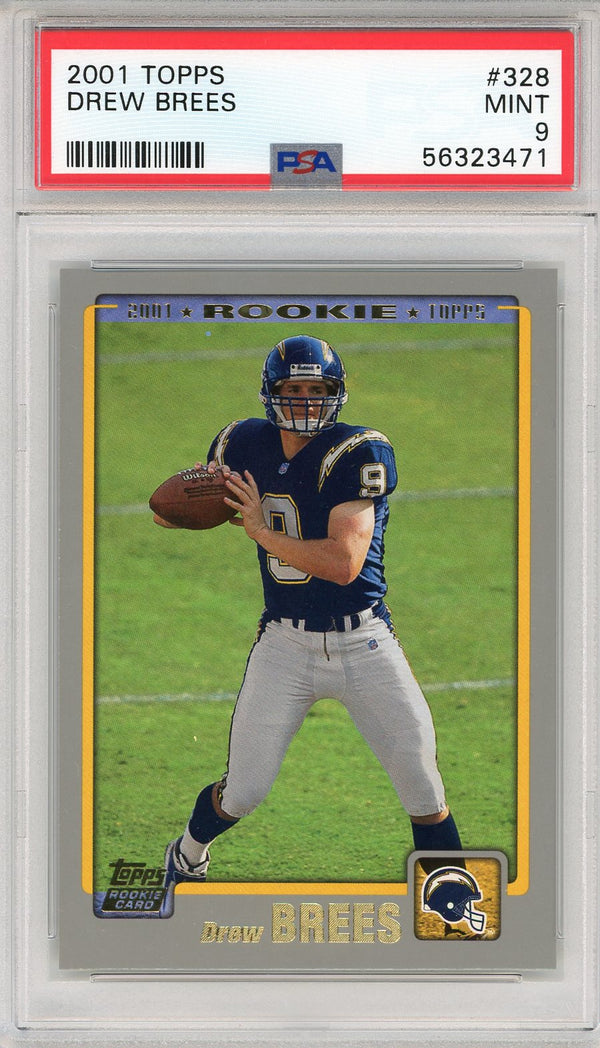 Drew Brees 2001 Topps Rookie Card #328 (PSA)