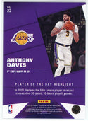 Anthony Davis 2021-22 Panini Player of the Day Foil Card #22