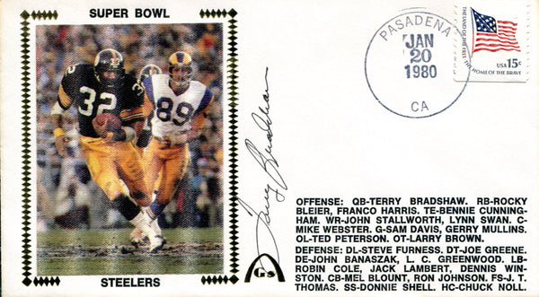 Terry Bradshaw Autographed First Day Cover (JSA)