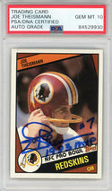 Joe Theismann "1983 MVP" Autographed 1984 Topps Card #390 (PSA Auto 10)