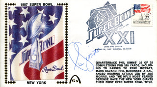 Phil Simms Autographed First Day Cover (JSA)