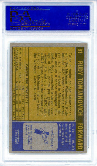 Rudy Tomjanovich 1971 Topps Card #91 (PSA NM-MT 8)