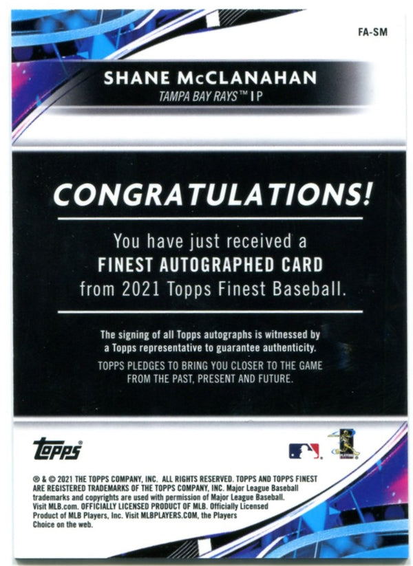 Shane McClanahan Topps Finest Rookie Auto 94/99