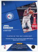 Joel Embiid 2021-22 Panini Player of the Day Foil Card #38