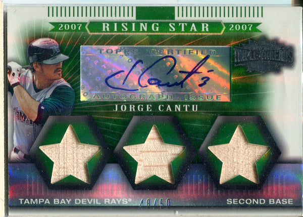 Jorge Cantu 2007 Topps Triple Threads Rising Star Game-Used Bat/Autographed Card 48/50