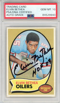Elvin Bethea "HOF 03" Autographed 1970 Topps Card #43 (PSA Auto 10)