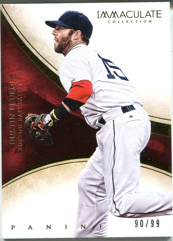 Dustin Pedroia 2014 Panini Immaculate Collection Unsigned Card #90/99