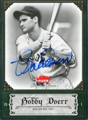Bobby Doerr Autographed 2006 Fleer Card