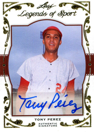 Tony Perez Autographed Leaf Card 1/5