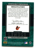 Frank Robinson 2003 Upper Deck SP Legendary Cuts Bat Card /125