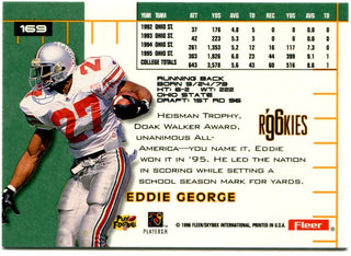 Eddie George Fleer Ultra Rookie 1996
