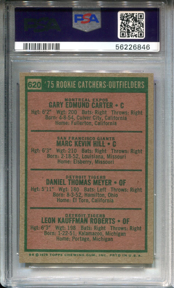 Gary Carter 1975 Topps Rookie Catchers-Outfielders #620 PSA NM 8