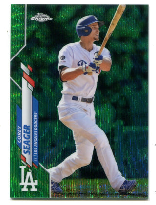 Corey Seager 2020 Topps Chrome Green Wave #196  68/99