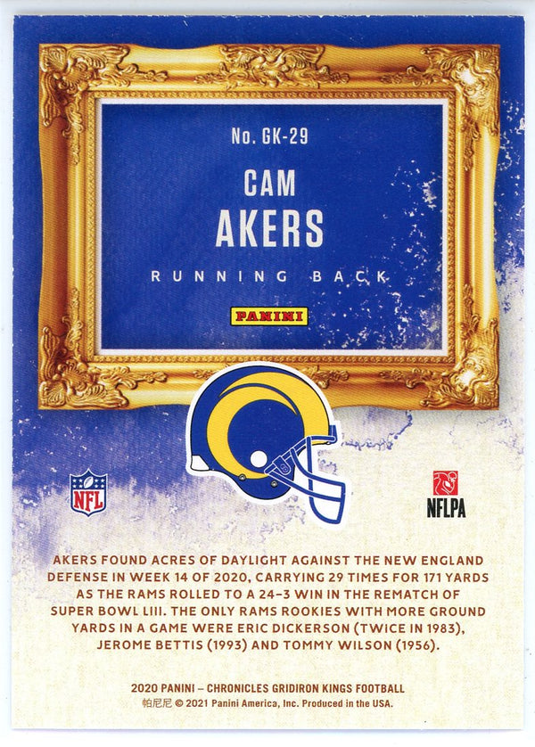 2020 Cam Akers Rookie Gridiron Kings Panini Los Angeles Rams # GK-29