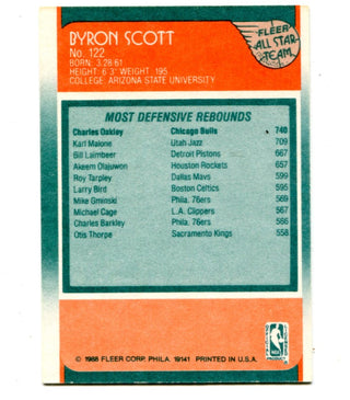 Byron Scott 1988 Fleer All-Star #122 Card