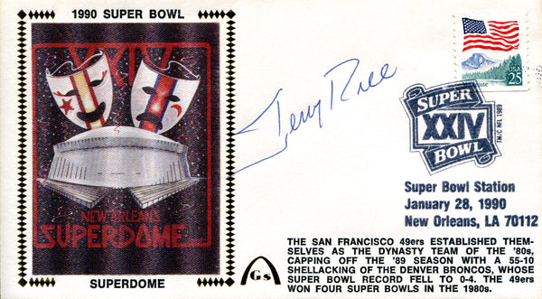 Jerry Rice Autographed First Day Cover (JSA)
