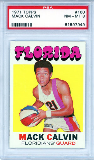 Mack Calvin 1971 Topps Card #160 (PSA NM-MT 8)