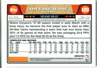 Dwyane Wade 2008 Topps Chrome Refractor Card