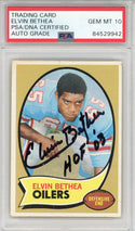 Elvin Bethea "HOF 03" Autographed 1970 Topps Card #43 (PSA Auto 10)