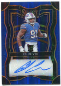 Ed Oliver Autographed 2019 Panini Select Blue Prizm Rookie Card 12/75