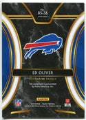 Ed Oliver Autographed 2019 Panini Select Blue Prizm Rookie Card 12/75