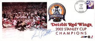 Luc Robitaille Autographed Detroit Red Wings 2002 Stanley Cup Champions Envelope