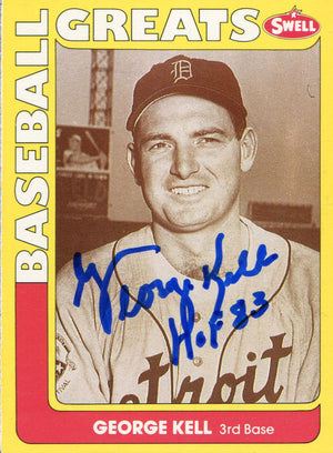 George Kell "HOF 83" Autographed 1990 Swell Card