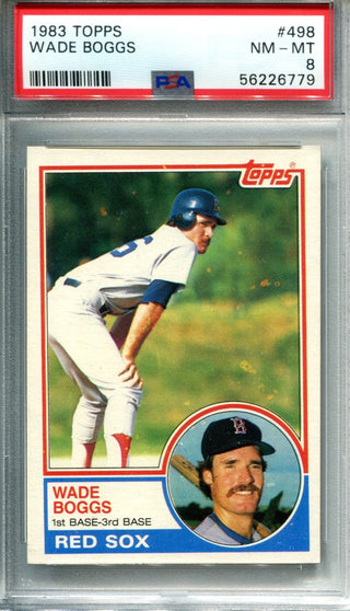 Wade Boggs 1983 Topps #498 PSA NM-MT 8 Card