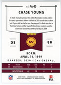 Chase Young 2020 Panini Chronicles Rookie Card #PA-35