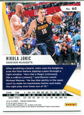 Nikola Jokic 2018-19 Panini Threads Dazzle Card #60