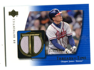 Chipper Jones 1994 Upper Deck Threads Of Time # TTCJ Jersey Card /350