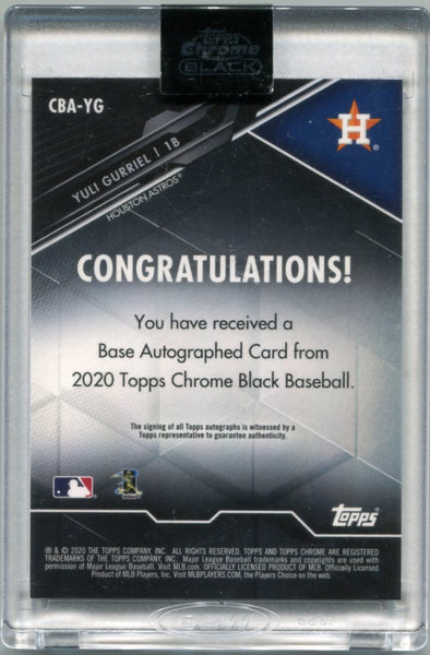 Yuli Gurriel (CBA-YG) - 2020 Topps Chrome Black Autographed