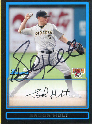 Brock Holt Autographed 2009 Bowman Rookie Card