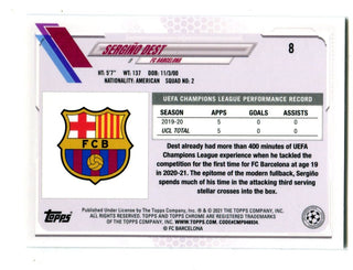 Sergino Dest 2021 Topps Chrome UEFA Champions League Steve Aoki #8