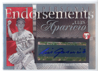 Luis Aparicio Autographed 2005 Topps Pristine Personal Endorsements Card #PEA-LA
