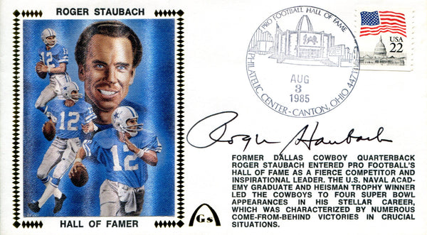 Roger Staubach Autographed First Day Cover (JSA)