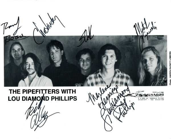 Lou Diamond Phillips & The Pipefitters  Autographed 8x10 Photo