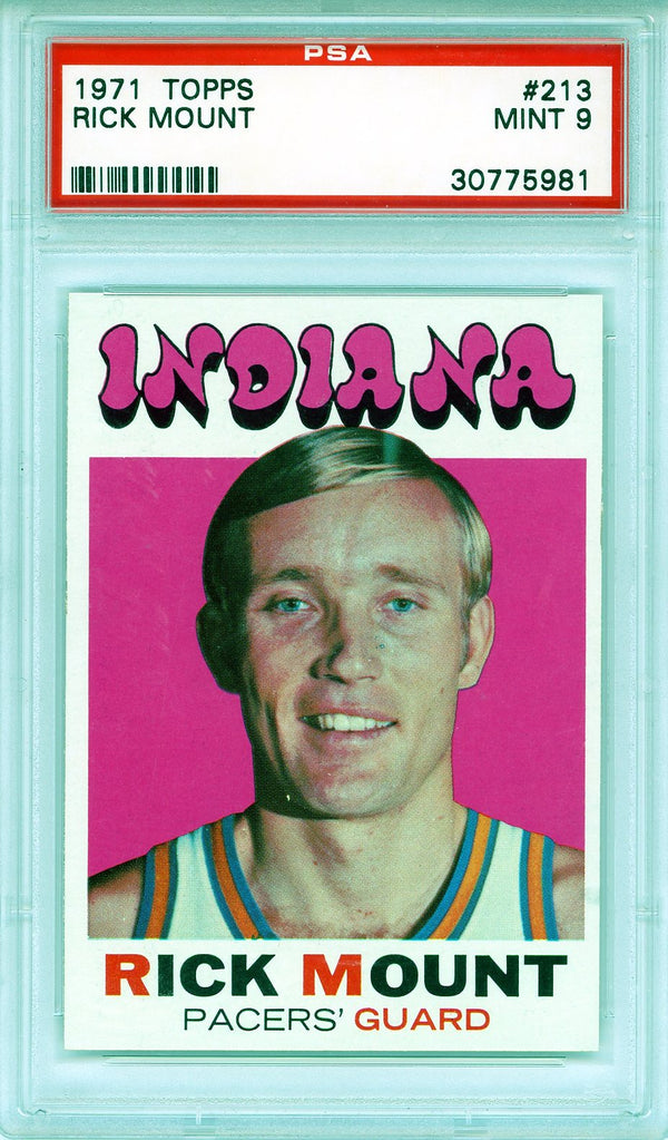 Rick Mount 1971 Topps Card #213 (PSA Mint 9)